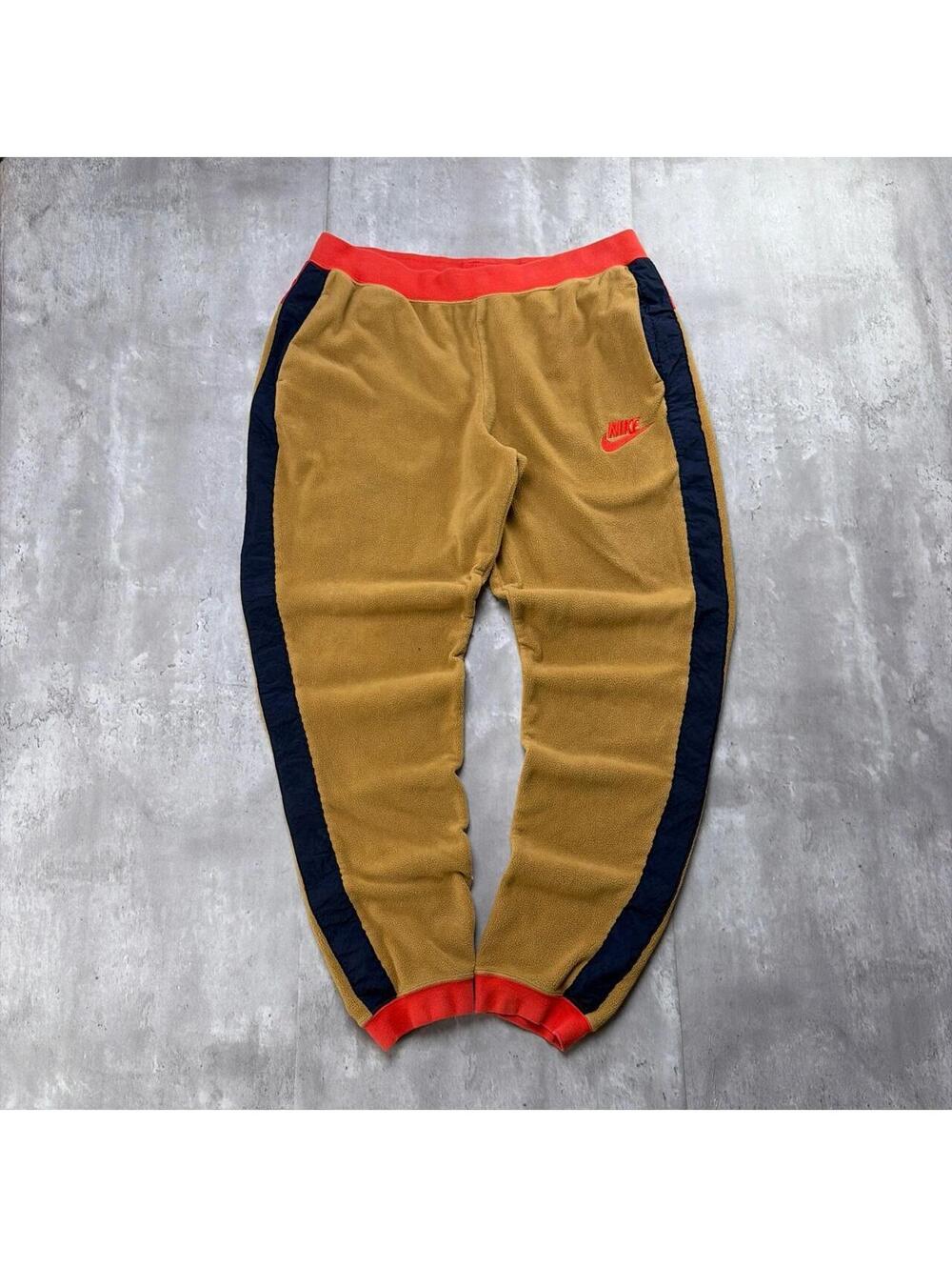 Y2K Brown Nike Swoosh Grunge Skater Cuffed Sweatpants